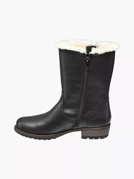 Zwarte Enkellaars Gevoerd 4 Zwarte Enkellaars Gevoerd - Afbeelding 2