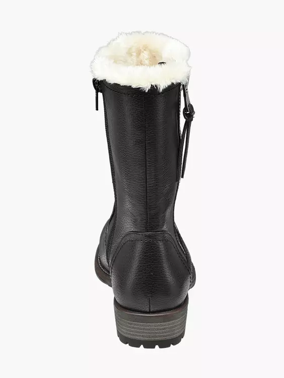 Zwarte Enkellaars Gevoerd 5 Zwarte Enkellaars Gevoerd - Afbeelding 3