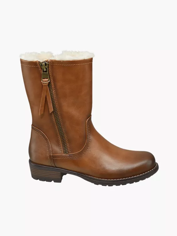 Cognac Enkellaars Gevoerd 3 Cognac Enkellaars Gevoerd