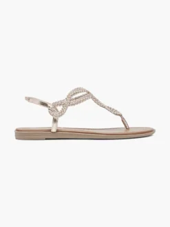 Rose Gouden Sandaal Gevlochten