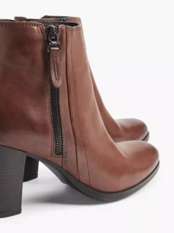 Cognac Leren Enkelaars -Skechers Winkel 1864341 H5