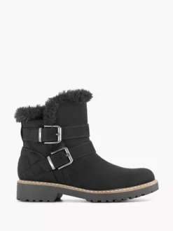 Zwarte Enkellaars Gesp Gevoerd -Skechers Winkel 1880417 HL1