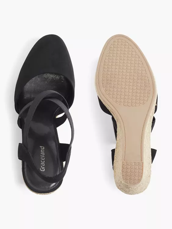 Zwarte Espadrille Sleehak 5 Zwarte Espadrille Sleehak - Afbeelding 3