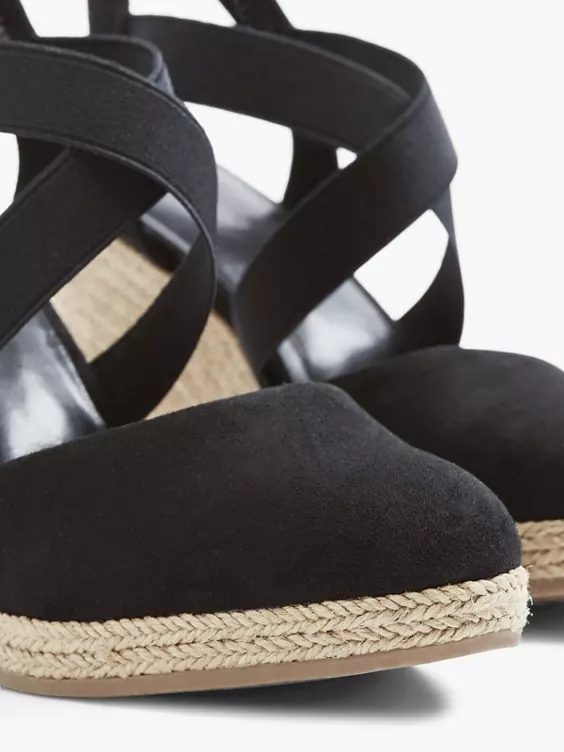 Zwarte Espadrille Sleehak 7 Zwarte Espadrille Sleehak - Afbeelding 5