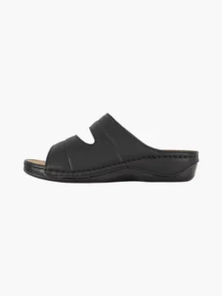 Zwarte Leren Slipper Klittenband -Skechers Winkel 1928792 P2