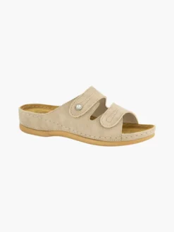 Easy Street Beige Slipper Klittenband