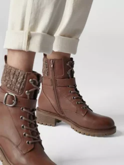 Cognac Veterboot Gevoerd