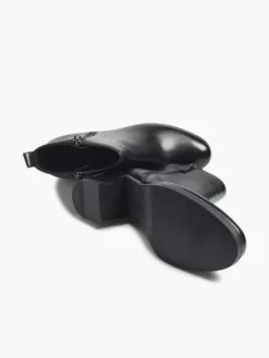 Zwarte Leren Enkellaars Hak -Skechers Winkel 1985482 H3