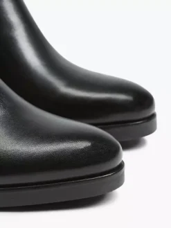 Zwarte Leren Enkellaars Hak -Skechers Winkel 1985482 H5