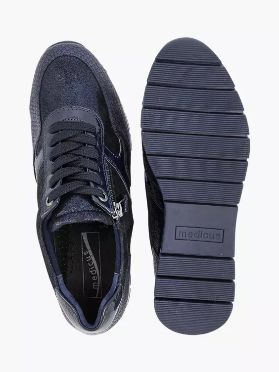 Donkerblauwe Sneaker Croco 6 Donkerblauwe Sneaker Croco - Afbeelding 4