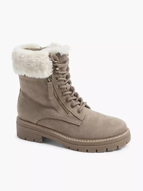 Taupe Veterboot Gevoerd 8 Taupe Veterboot Gevoerd - Afbeelding 6