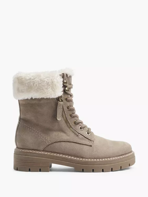 Taupe Veterboot Gevoerd 9 Taupe Veterboot Gevoerd - Afbeelding 7
