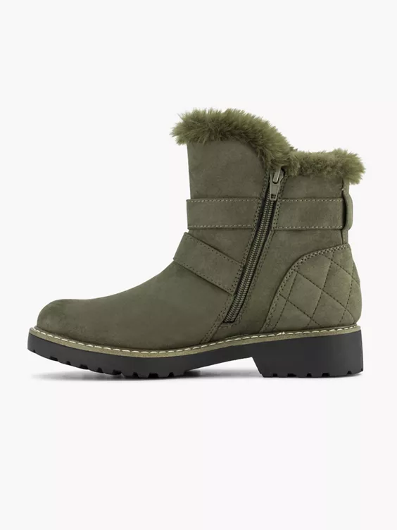 Groene Enkellaars Gesp Gevoerd 4 Groene Enkellaars Gesp Gevoerd - Afbeelding 2