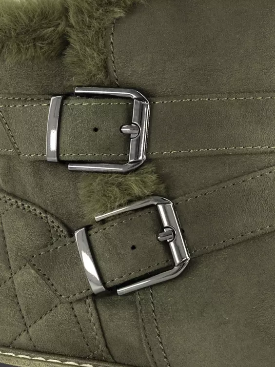 Groene Enkellaars Gesp Gevoerd 7 Groene Enkellaars Gesp Gevoerd - Afbeelding 5