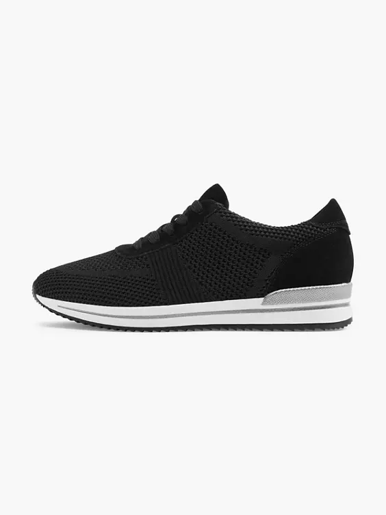 Zwarte Knitted Sneaker 4 Zwarte Knitted Sneaker - Afbeelding 2