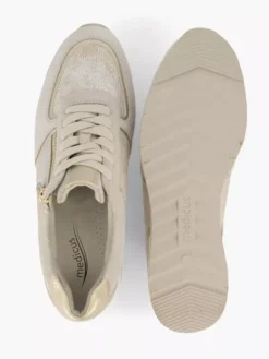Beige Leren Sneaker -Skechers Winkel 2042784 H3