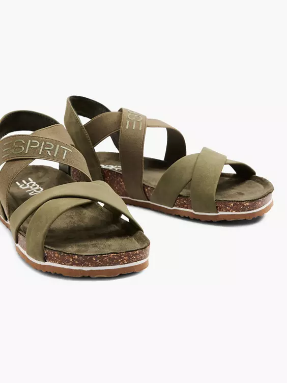 ESPRIT Khaki Sandaal Elastisch 7 ESPRIT Khaki Sandaal Elastisch - Afbeelding 5