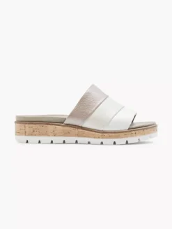 Witte Leren Slipper