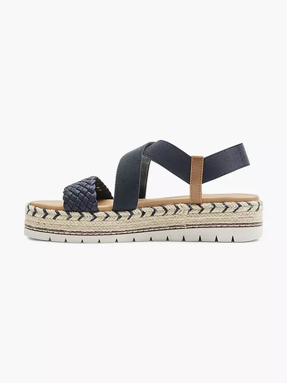 ESPRIT Donkerblauwe Platform Sandaal 4 ESPRIT Donkerblauwe Platform Sandaal - Afbeelding 2