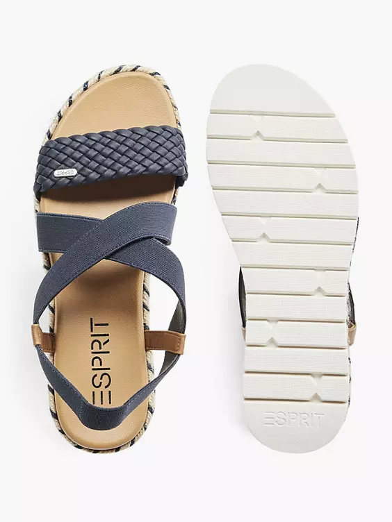 ESPRIT Donkerblauwe Platform Sandaal 5 ESPRIT Donkerblauwe Platform Sandaal - Afbeelding 3