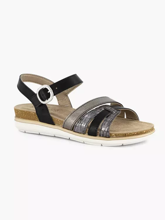 Easy Street Zwarte Sandaal Gespsluiting 8 Easy Street Zwarte Sandaal Gespsluiting - Afbeelding 6