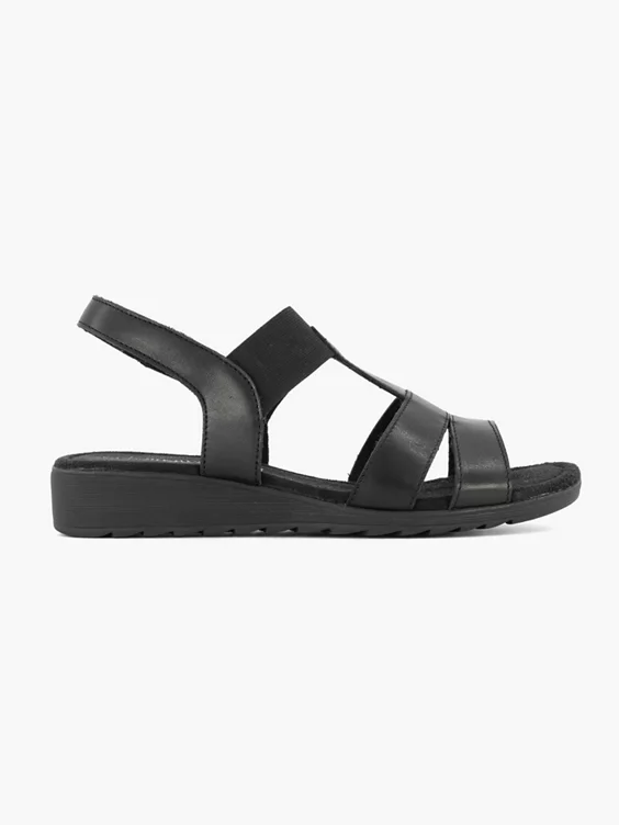 Zwarte Leren Sandaal 3 Zwarte Leren Sandaal