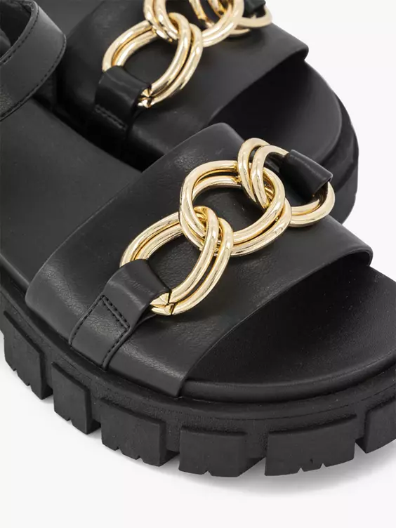 Zwarte Chunky Sandaal Sierketting 7 Zwarte Chunky Sandaal Sierketting - Afbeelding 5