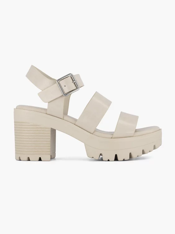 Beige Chunky Sandalette 3 Beige Chunky Sandalette