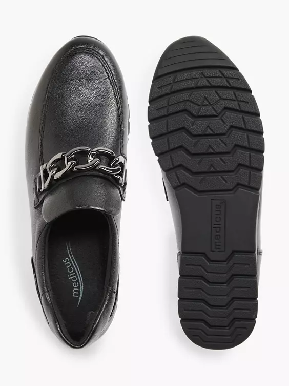 Zwarte Leren Instapper Sierketting 5 Zwarte Leren Instapper Sierketting - Afbeelding 3