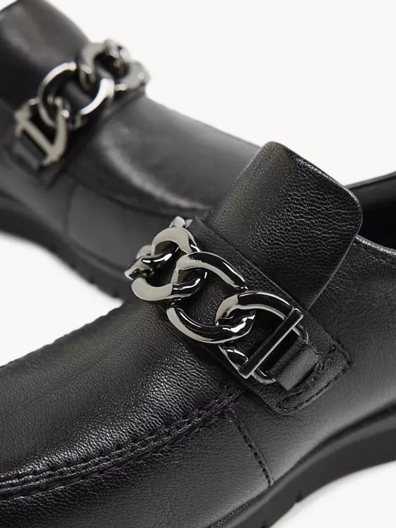 Zwarte Leren Instapper Sierketting 7 Zwarte Leren Instapper Sierketting - Afbeelding 5