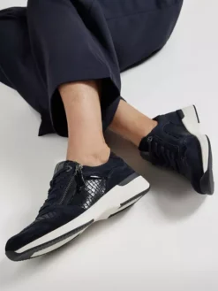 Donkerblauwe Suède Sneaker -Skechers Winkel 2090502 H10