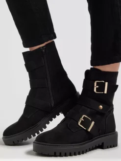 Zwarte Enkellaarzen Siergesp -Skechers Winkel 2096413 H10