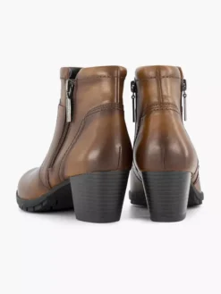 Cognac Leren Enkellaars Hak 10 Cognac Leren Enkellaars Hak -Skechers Winkel 2111117 H4