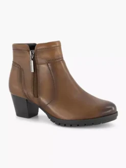 Cognac Leren Enkellaars Hak 12 Cognac Leren Enkellaars Hak -Skechers Winkel 2111117 H6