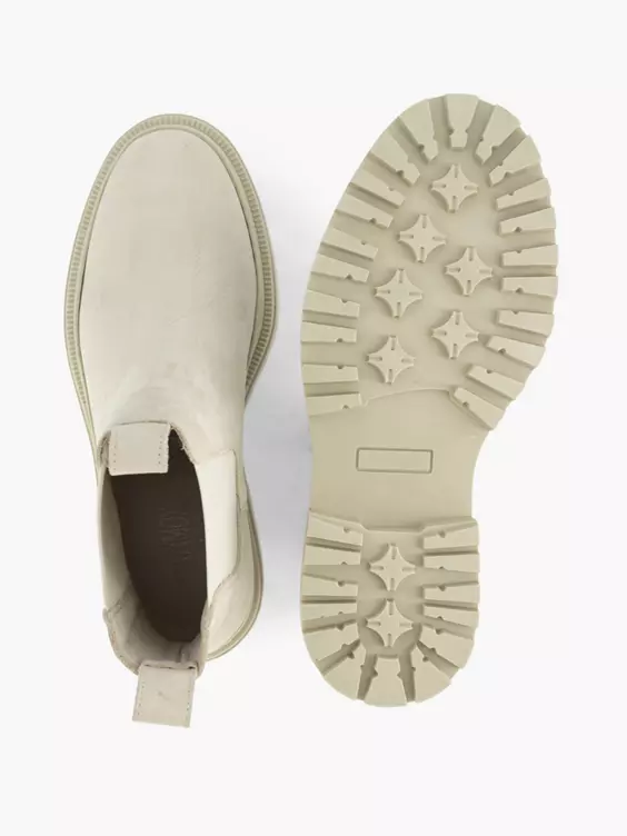 Beige Leren Chelsea Boot 5 Beige Leren Chelsea Boot - Afbeelding 3