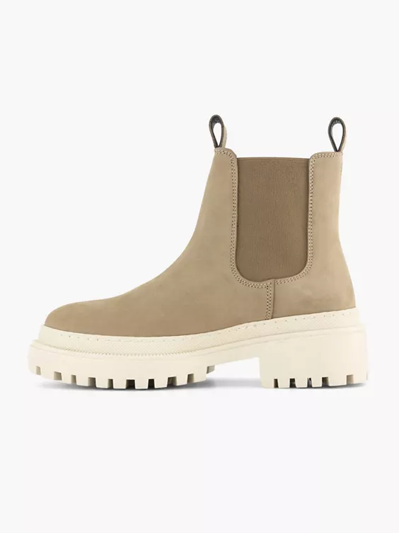 Taupe Leren Chelsea Boot 4 Taupe Leren Chelsea Boot - Afbeelding 2