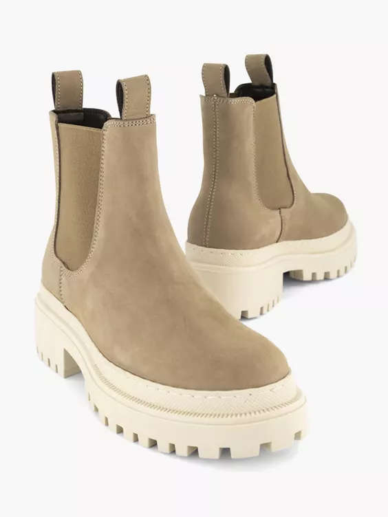 Taupe Leren Chelsea Boot 7 Taupe Leren Chelsea Boot - Afbeelding 5