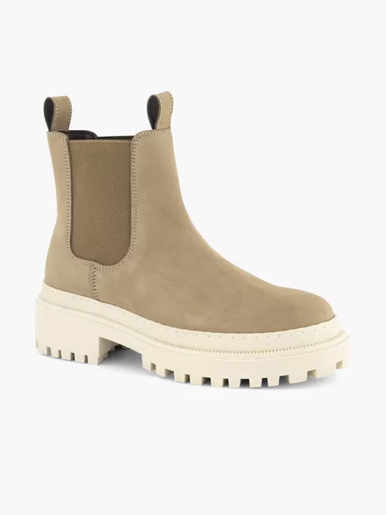 Taupe Leren Chelsea Boot 8 Taupe Leren Chelsea Boot - Afbeelding 6