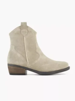 Beige Leren Cowboy Laars