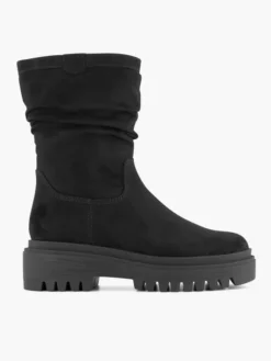 Zwarte Chunky Boot Gevoerd