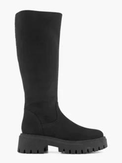 Zwarte Chunky Lange Laarzen