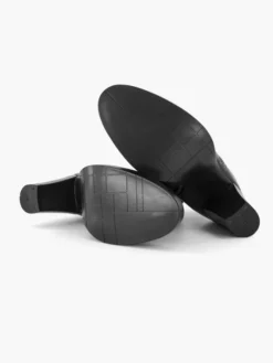 Zwarte Leren Enkellaars -Skechers Winkel 2125487 H3