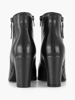 Zwarte Leren Enkellaars -Skechers Winkel 2125487 H4