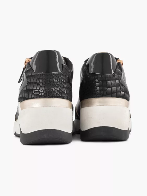 Zwarte Leren Sneaker 6 Zwarte Leren Sneaker - Afbeelding 4