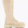 Beige Lange Leren Veterboot -Skechers Winkel 2126368 H1