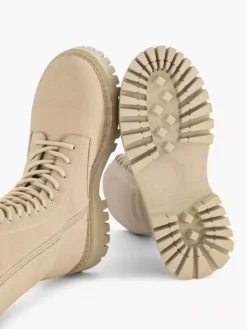 Beige Lange Leren Veterboot -Skechers Winkel 2126368 H4