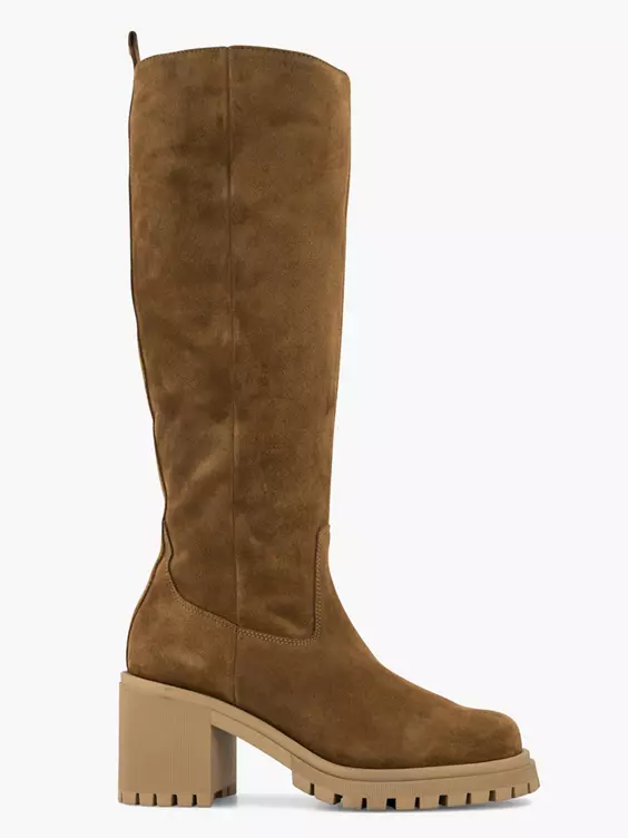 Bruine Lange Suéde Laarzen Hak 3 Bruine Lange Suéde Laarzen Hak