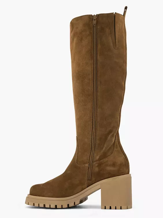 Bruine Lange Suéde Laarzen Hak 4 Bruine Lange Suéde Laarzen Hak - Afbeelding 2