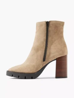 Zandkleurige Leren Enkellaars -Skechers Winkel 2126616 H2