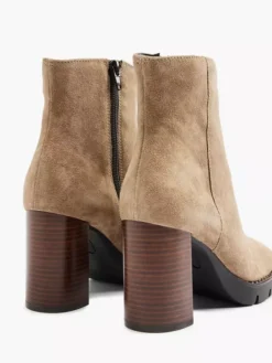 Zandkleurige Leren Enkellaars -Skechers Winkel 2126616 H4